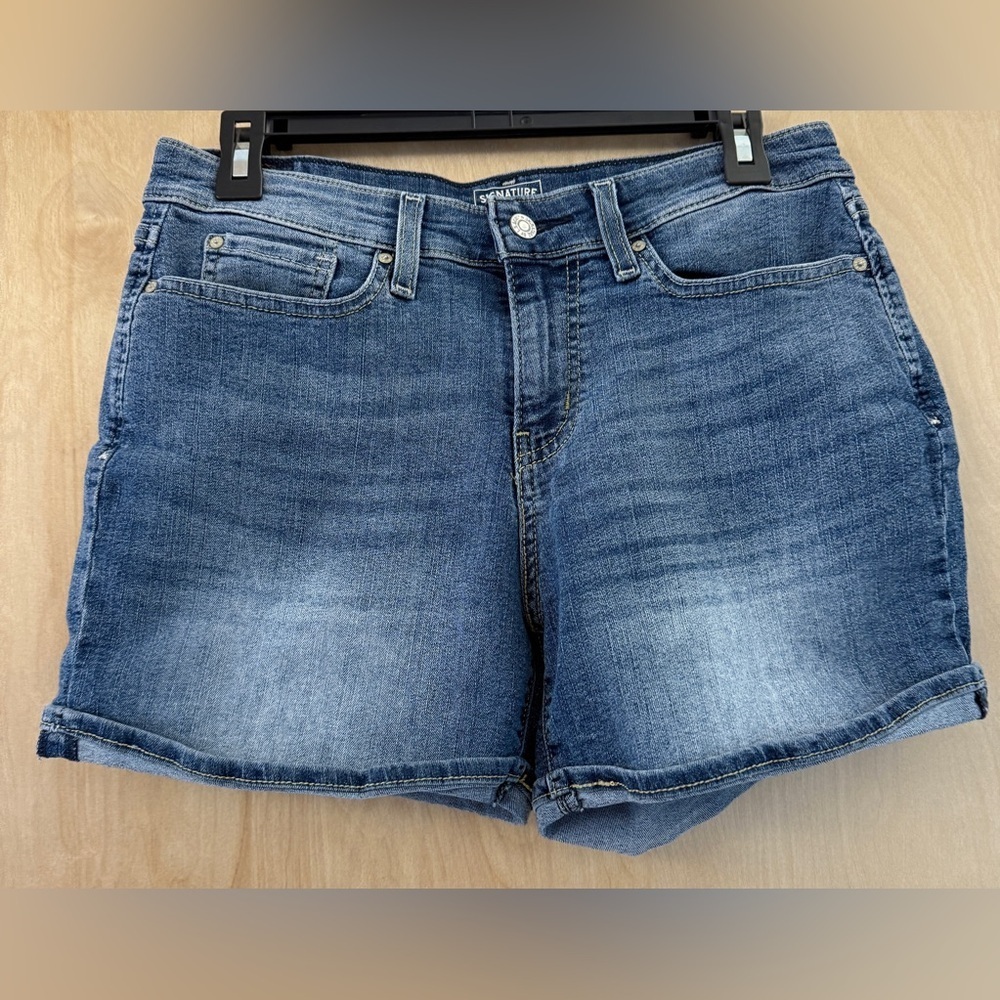 Signature by Levi Strauss Dark Blue Jean Shorts - Picture 6 of 12